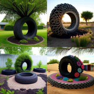 8 Efficient Ways How to Use Tires for Landscaping